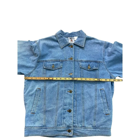 Vintage 90s Disney Mickey & Co. Mouse Button Front Denim Jacket Size Medium - Picture 4 of 4